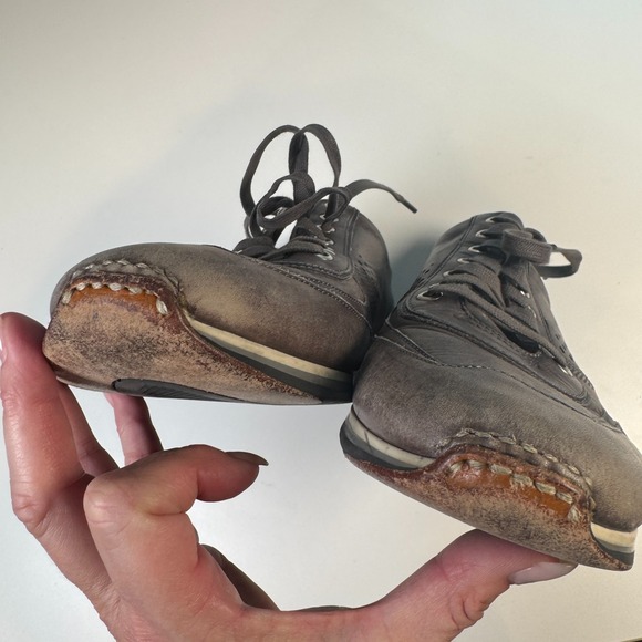 Magnanni Shoes Leather Sneakers Mens Size 9.5 Grey Casual Lace Up Portugal 15745 - Picture 10 of 14